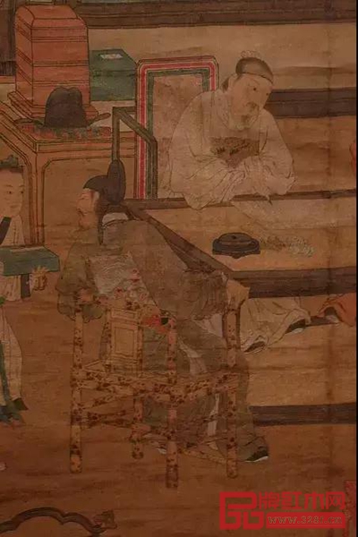 杜堇 十八學士圖（局部） 湘妃竹玫瑰椅
