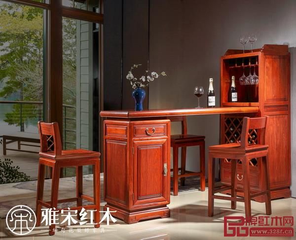 雅宋紅木緬甸花梨“春下”紅酒柜 雅宋紅木緬甸花梨“春下”紅酒柜