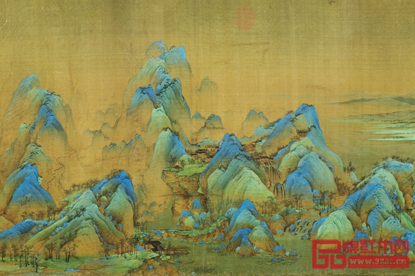 北宋 王希孟《千里江山圖》(局部) 北宋 王希孟《千里江山圖》(局部)