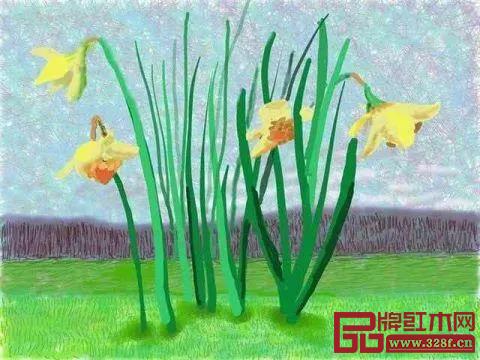 大衛(wèi)·霍克尼《記住，他們不能取消春天》