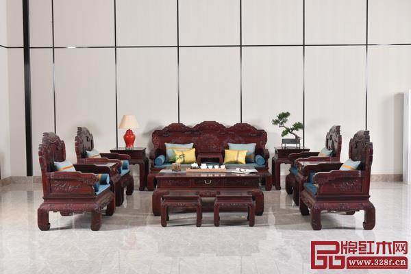 金品世家紅木家具精品——大紅酸枝江山如意沙發 金品世家紅木家具精品——大紅酸枝江山如意沙發