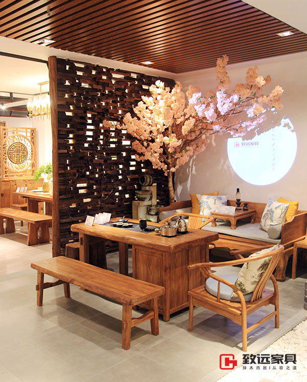 致遠老榆木茶室家具 致遠老榆木茶室家具
