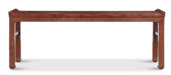 LOT 6372   明末清初 黃花梨獨板面羅鍋棖翹頭供桌  長 242.5cm?寬 52.5cm?髙 92.8cm