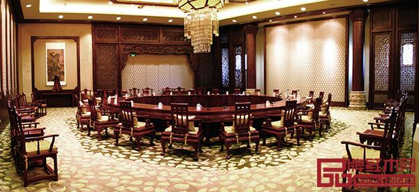 中信紅木經典工程代表——無錫靈山梵宮會客廳