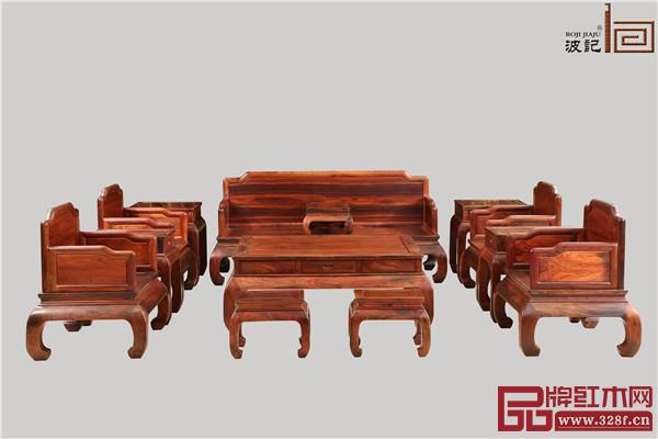 波記家具：明式獨板沙發13件套
