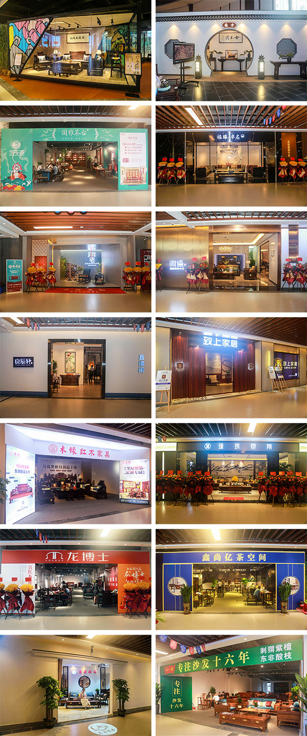 高端定制展區，打造不同風格形態的定制生活體驗空間（部分企業展廳）