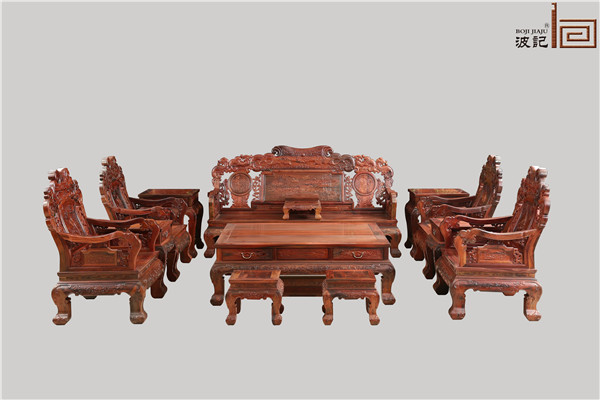 波記家具精美大紅酸枝家具，豐盈生活藝術(shù)空間