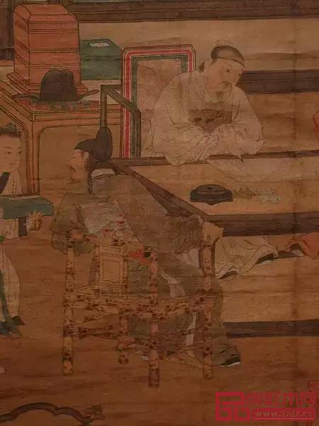 杜堇 十八學士圖(局部) 湘妃竹玫瑰椅 杜堇 十八學士圖(局部) 湘妃竹玫瑰椅