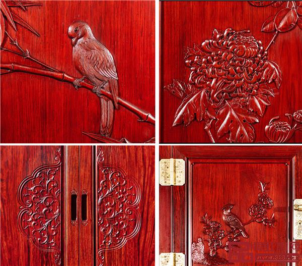 鳥語花香頂箱柜細節圖 鳥語花香頂箱柜細節圖
