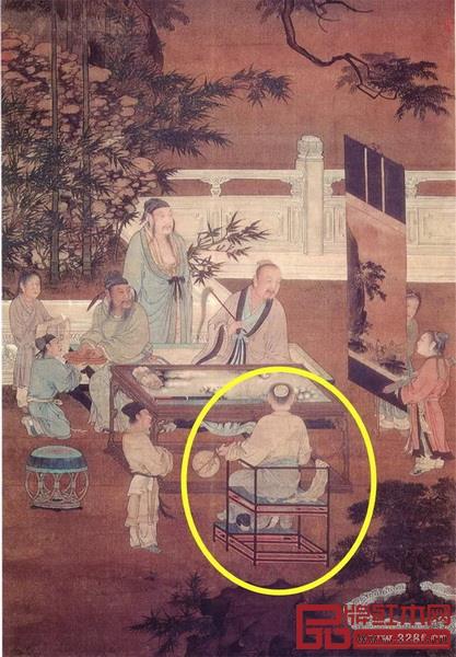 宋代《十八學(xué)士圖》矮靠背的玫瑰椅 宋代《十八學(xué)士圖》矮靠背的玫瑰椅
