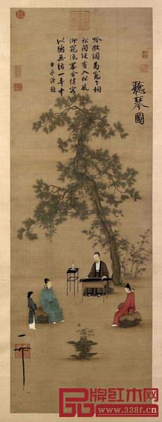 ▲宋徽宗 聽琴圖 ▲宋徽宗 聽琴圖