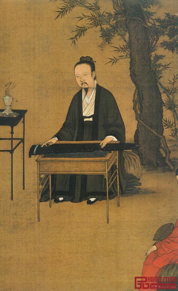 《聽琴圖》，宮廷用具的設計更加精巧