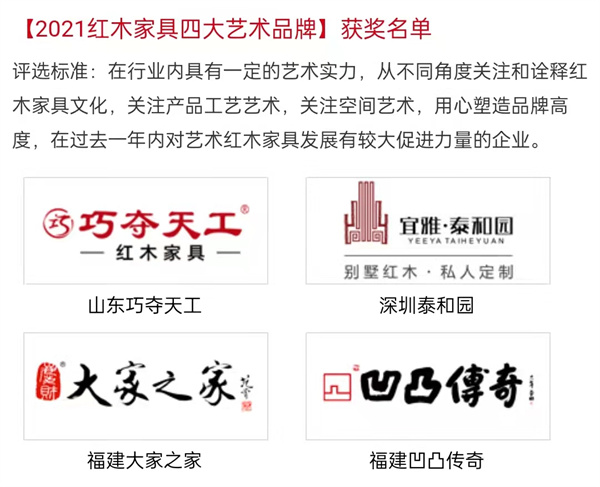 2021紅木家具十大品牌排行榜，一張表了解大牌紅木家具