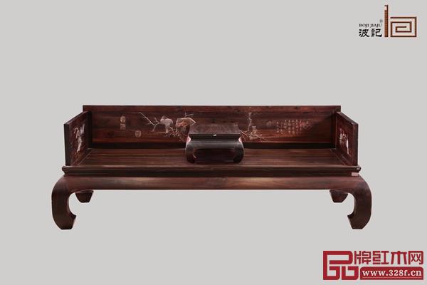 波記家具《小葉紫檀雕花鳥羅漢床》 波記家具《小葉紫檀雕花鳥羅漢床》