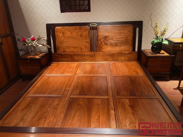 刺猬紫檀+黑檀和美大床三件套，銷售價(jià)38400元，活動(dòng)價(jià)16800元