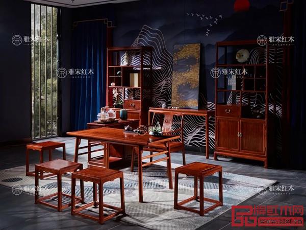 雅宋紅木：1.33米宋式茶臺