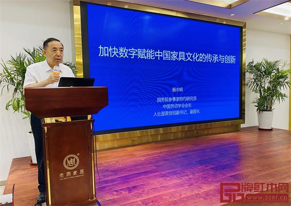 國務(wù)院參事室特約研究員、中國勞動學(xué)會會長、人社部原黨組副書記、副部長楊志明做主題分享