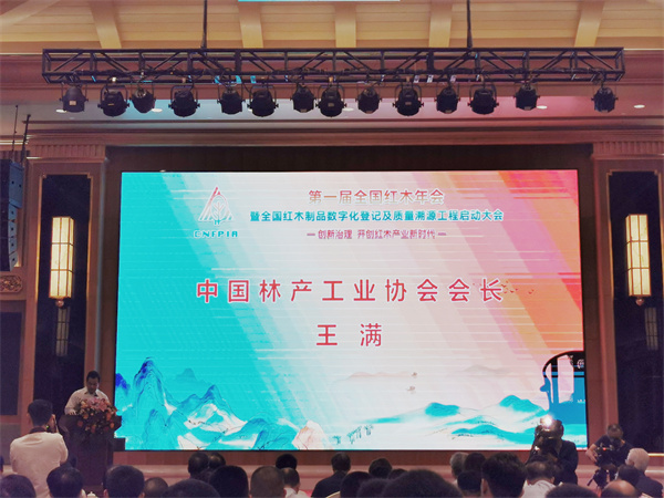 中國林產工業協會會長王滿發表講話 中國林產工業協會會長王滿發表講話