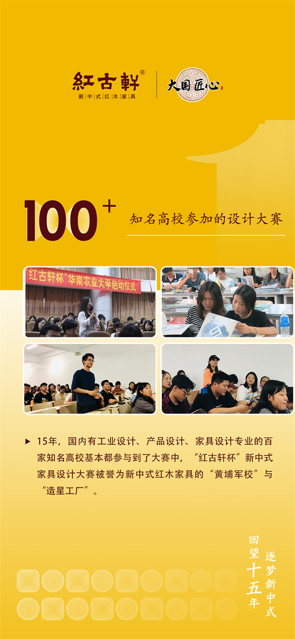 紅古軒已連續舉辦了15屆“紅古軒”杯新中式家具設計大賽 紅古軒已連續舉辦了15屆“紅古軒”杯新中式家具設計大賽