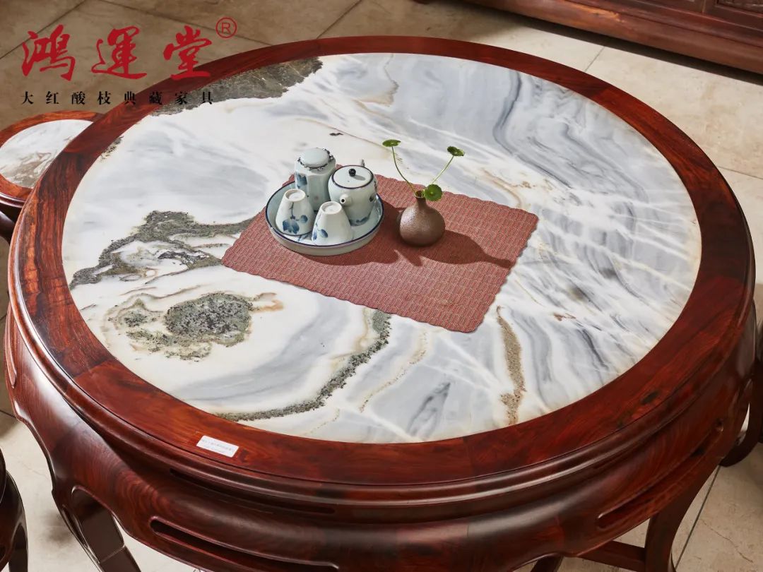 鴻運堂講紅木 | 宅家避暑新風尚，大理石家具點亮清涼夏日！