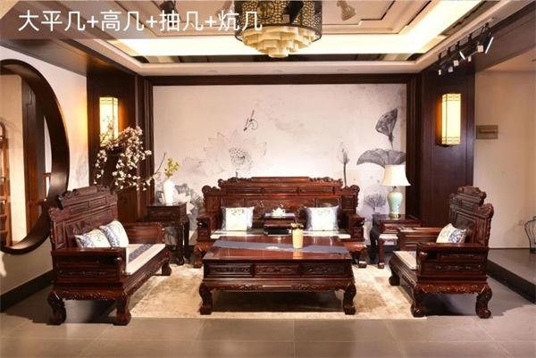 傳世經典紅木大成尚品：財源滾滾紅木沙發，助您財源廣進步步高！