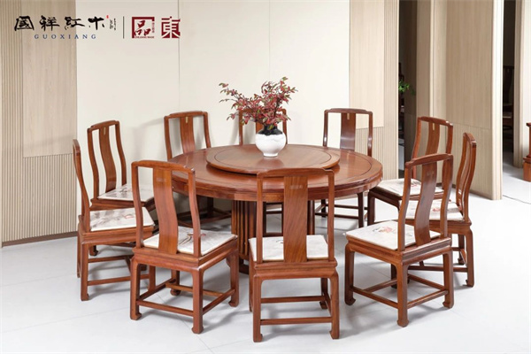 浙江紅木廠家國祥紅木：立秋食養正當時，紅木餐桌上的秋日家宴